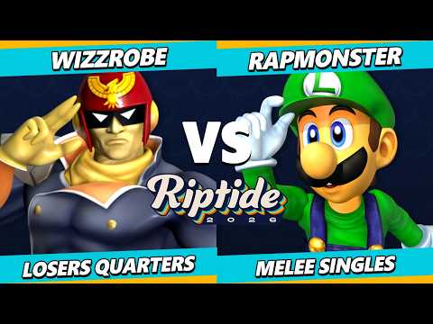 Riptide 2026 TOP 8 - Wizzrobe (Captain Falcon) Vs. RapMonster (Luigi) Smash Melee - SSBM