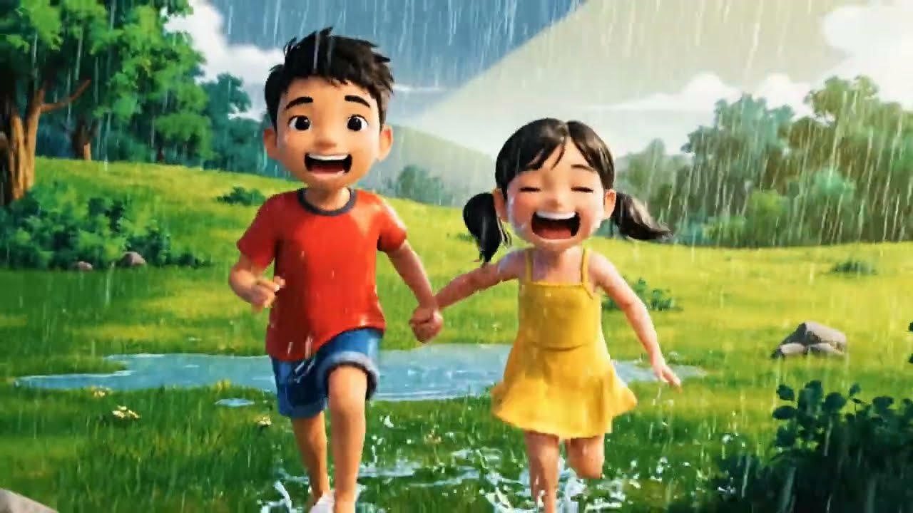 A Cozy Rainy Day Journey 🌧️ | Village Family & Car Home to the Sea | Ghibli Style Animation