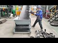 Shredding aluminum frame  aluminum profilesextrusions recycling shredder