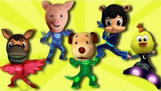 Pj Masks Transform Into Animals Finger Family Song Daddy Nursery Rhymes For Kids