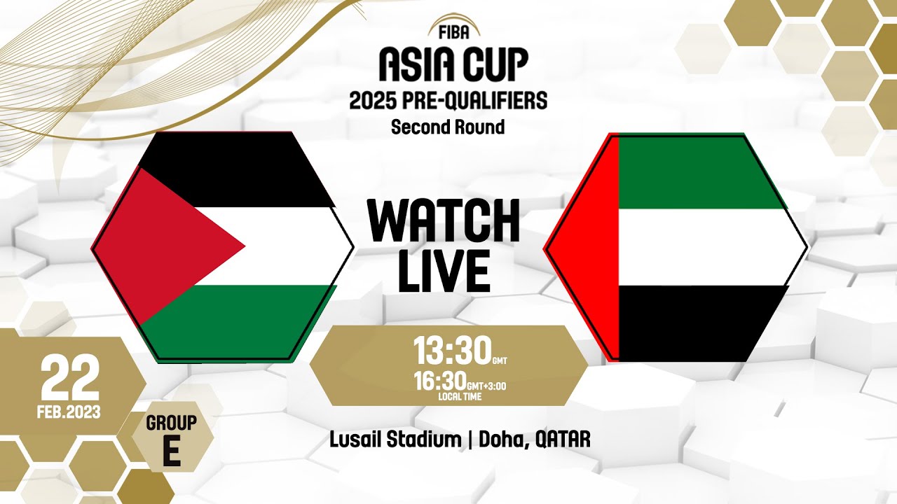 LIVE Palestine v UAE FIBA Asia Cup 2025 PreQualifiers YouTube