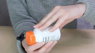 ASMR Tapping & Scratching Plastic & Glass Supplement Bottle Container (No Talking)