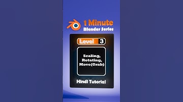 3. Scale,Rotate and grab in Blender (Blender in a minute)