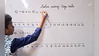 Solve Using Sign Rules with Number Line | Integers | Easy Maths