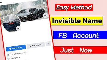 How to Make Invisible Name on Facebook without vpn | How to Hide Name on Fb/ Full blank fb account