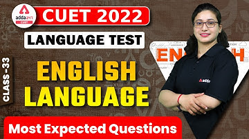 CUET 2022 | English Language | Most Expected Questions | Language Test | By Rubaika ma