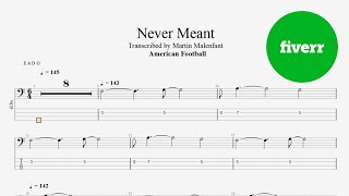 American Football - Never Meant (bass tab) Resimi
