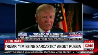 Trump claims he was being "sarcastic" about asking the Russians to find Hillary's emails
