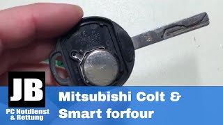 Mitsubishi Colt & Smart forfour 454 Autoschlüssel Funkfernbedienung Batteriewechsel