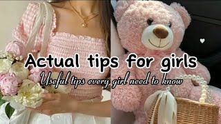 Actuel tips for girls 🎀 useful tips every girl needs to know 💌🎀