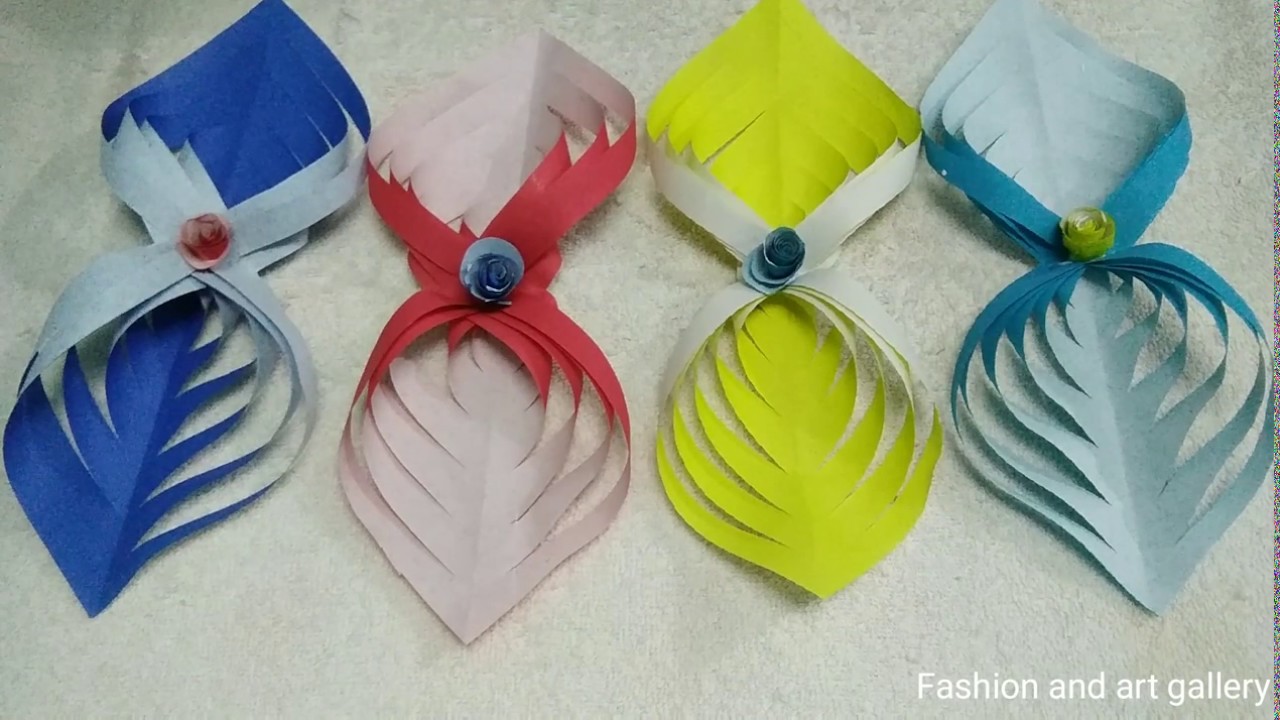 How to make paper craft for decoration// Diy easy and beautiful paper craft// easy paper craft - YouTube