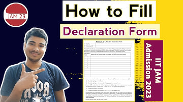 How to Fill Declaration Form for IIT JAM 2023 Admission Counselling? 🤔 || Inspire Chemistry ☑️