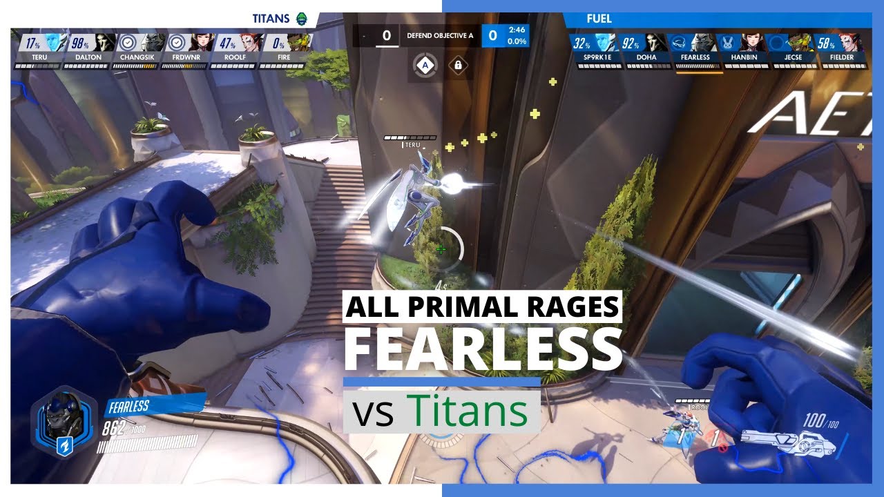 FEARLESS WINSTON - All the Primal Rages vs Titans | June Joust Week 8 | OWL Season 2021 Highlights