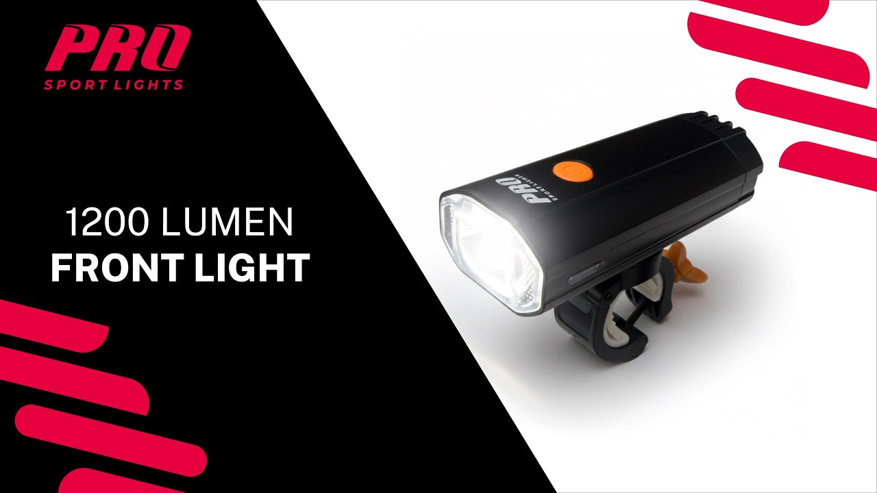 Front Bike Light 1200 Lumen Pro Sport Lights LED Bike Light USB Rechargeable
