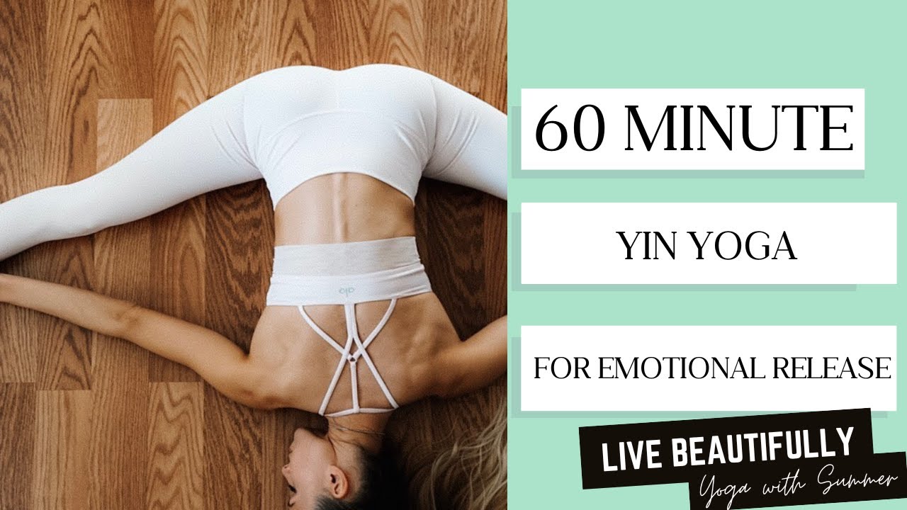 60 Minute Yin Yoga for Emotional Release (no music) - YouTube