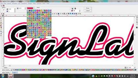 signlab basic writing Text, size and outlines