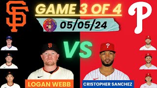 Philadelphia Phillies vs. San Francisco Giants LIVE PLAY-BY-PLAY (05-05-24) #phillies #giants #mlb