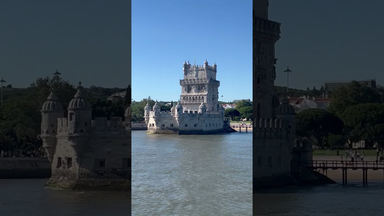 La Torre di Belém vista dal fiume Tago
