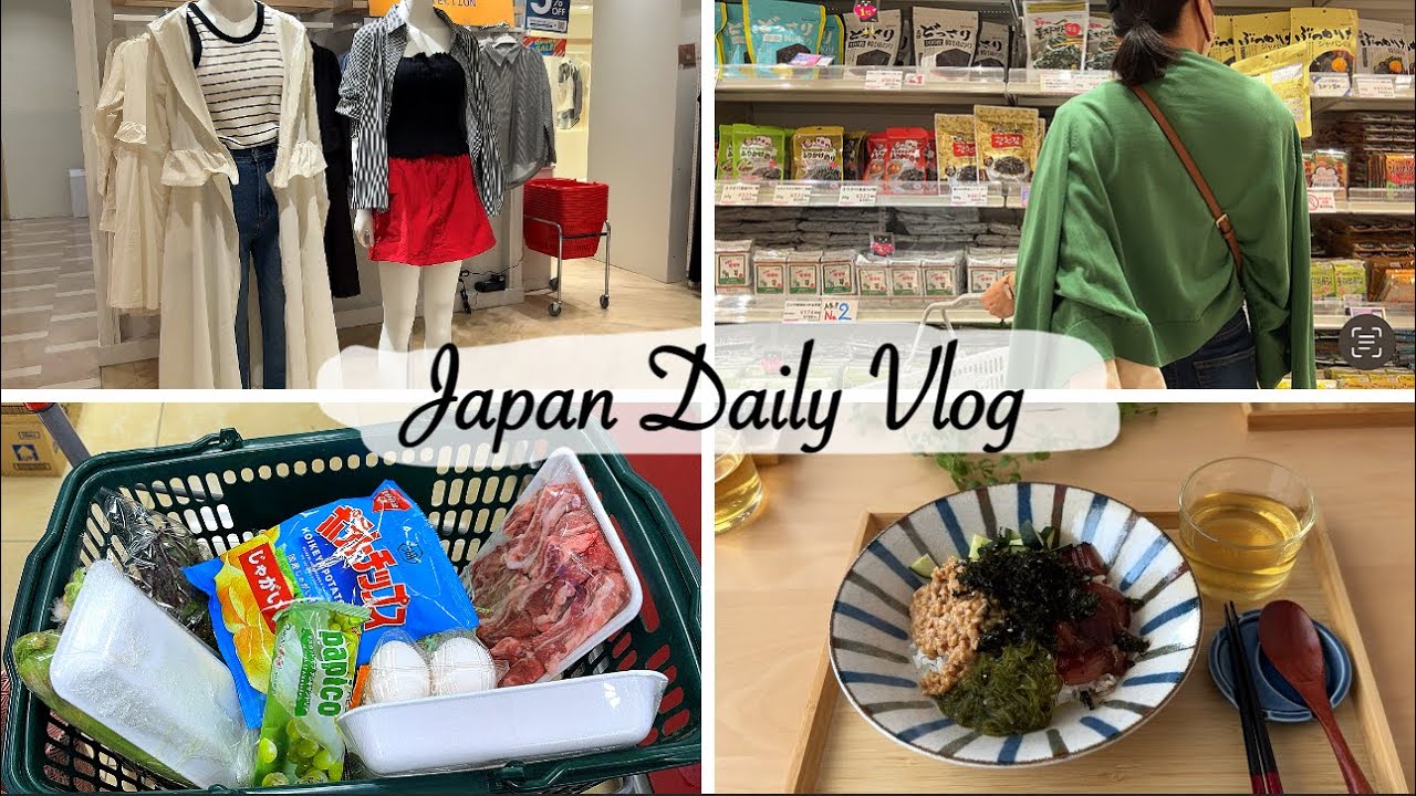 рассматривание витрин в магазине одежды, покупки на корейском рынке | жизнь в Японии