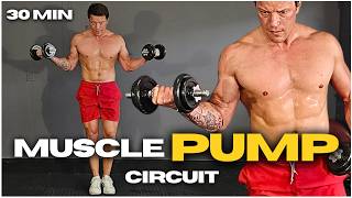 🔴Get a Serious Pump in 30 Minutes | Home Dumbbell Workout 💪