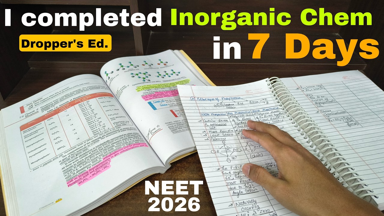 I found a way to complete Inorganic Chemistry in 7 days & you do it too...