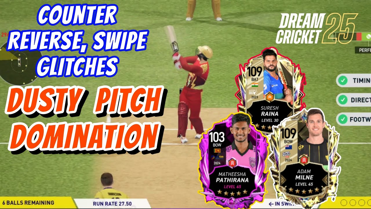 Dream Cricket 25 Dusty Pitch Ranked push gameplay