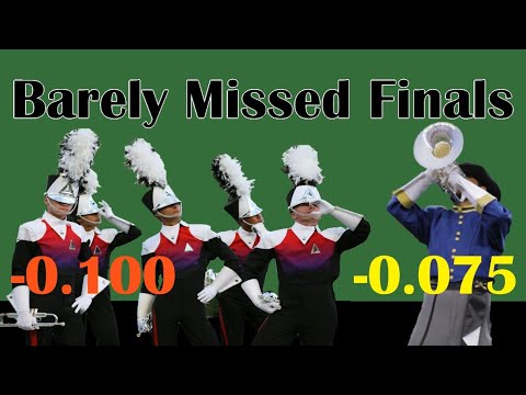 Missing DCI Finals by SLIM Margins (Top 12 Closest)