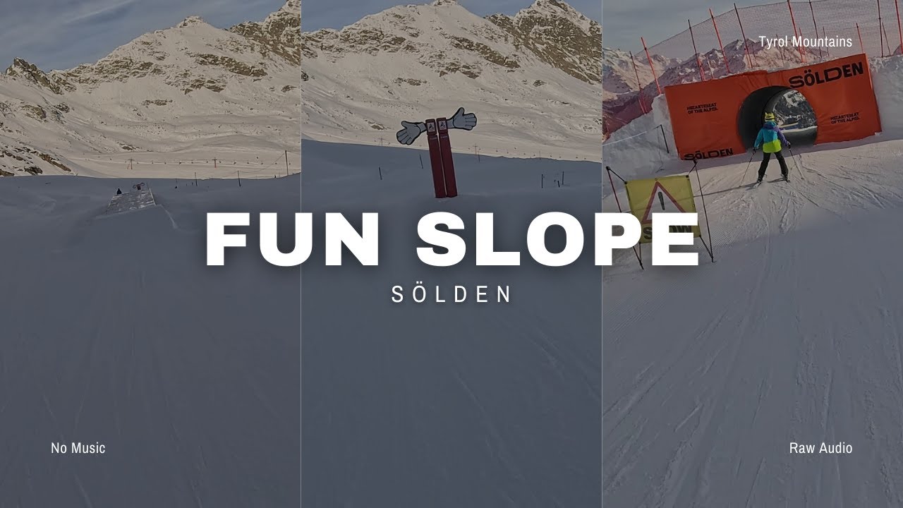 SÖLDEN Fun Slope POV | Banked Turns & Tunnels | 4K 30fps GoPro (Raw Sound)