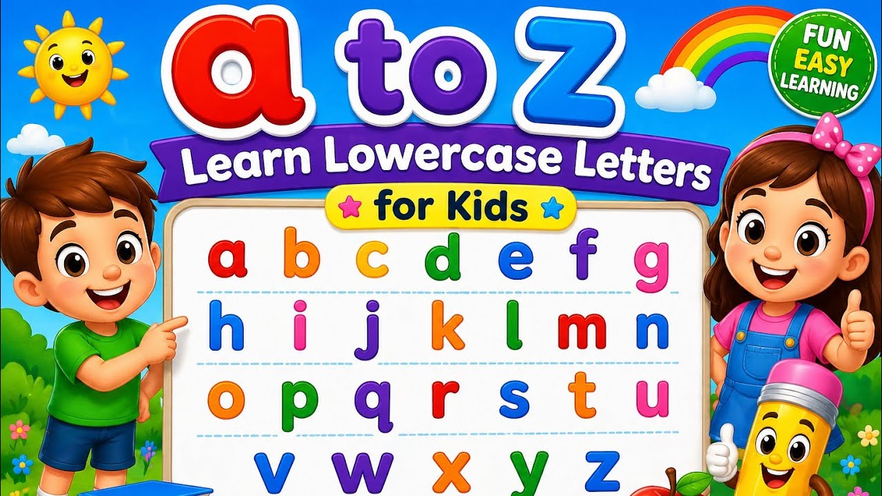 a to z | Learn Lowercase Letters for Kids | ABC Alphabet Learning Video ...