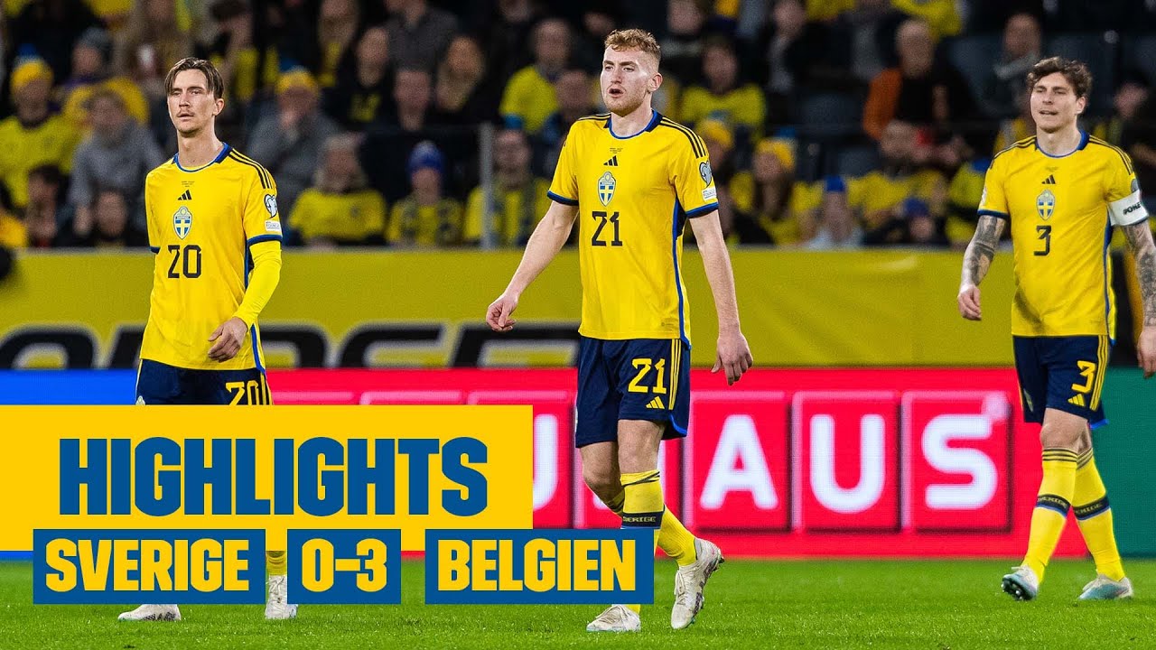 succes Stranden binde Highlights: Sverige - Belgien 0-3 | EM-kval | Lukaku gör mål - YouTube