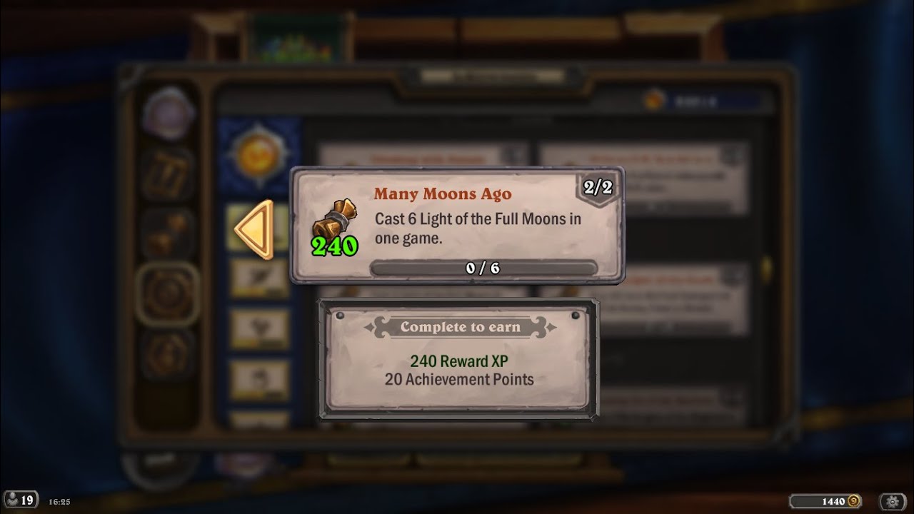 Hearthstone Embers of the world tree. Achievement Many Moons Ago