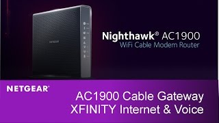 Learn more about netgear nighthawk wireless cable modem routers and
gateways: http://bit.ly/2aqxgkl take full advantage of your xfinity
internet voice se...