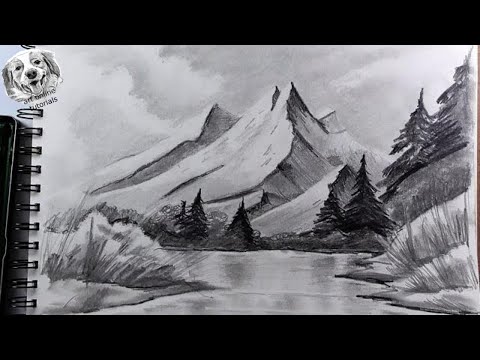 How To Draw Realistic Mountains With Pencil, Step By Step And Easy 2 : Drawing The Easy Way