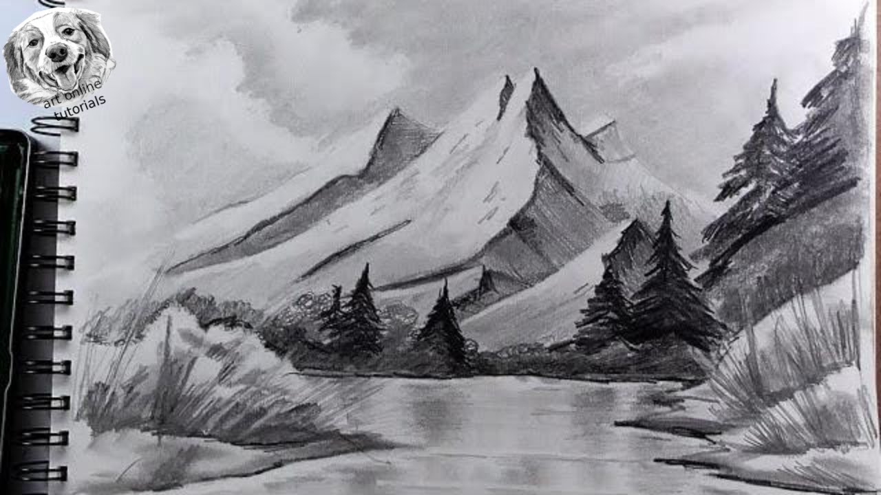 Featured image of post Landscape Mountain Drawing Easy