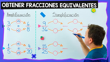 Obtener fracciones equivalentes por amplificación y simplificación