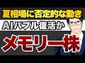 夏相場に否定的な動き　AIバブル復活の兆し　メモリー株