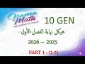 1 هيكل الرياضيات عاشر عام الفصل الأول 2025 2026 من 1 الى 7 
