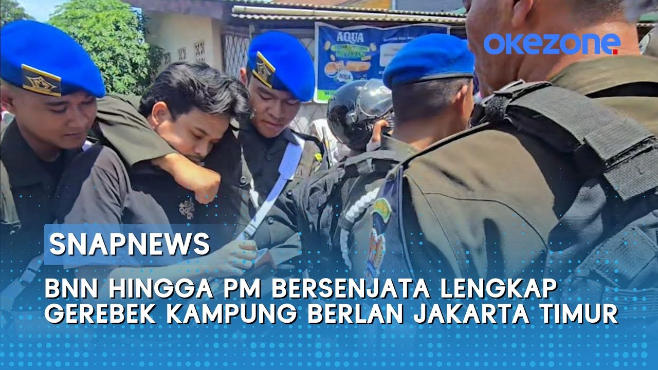 BNN hingga PM Bersenjata Lengkap Gerebek Kampung Berlan Jakarta Timur