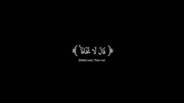 قال لا تخافا انني معكما اسمع وارى شاشة سوداء شريف مصطفي سورة طه❤️🍃