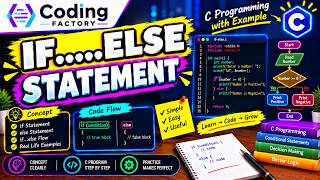 if else Statement in C 🔥 | Learn with Simple Program | Coding Factory