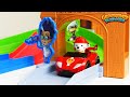 ☻PJ Masks☻ and Paw Patrol toy Racing Video!