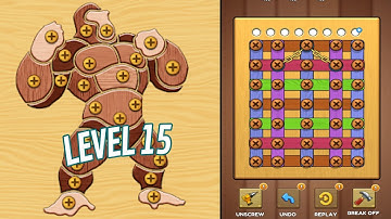 🏅 NUTS & BOLTS 3D: Screw Master 🤪 Level 15 🧩 Gameplay Walkthrough