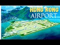 Hong kong international airport  interiors landing takeoff