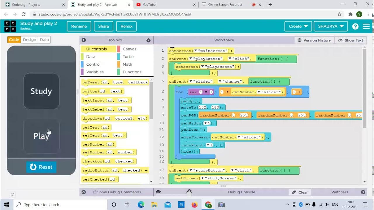HOW TO DO CODING FOR A STUDY AND PLAY APP 2? - YouTube