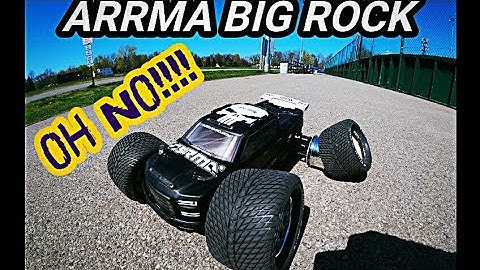 Arrma Big Rock Shows Off at the Skatepark and breaks