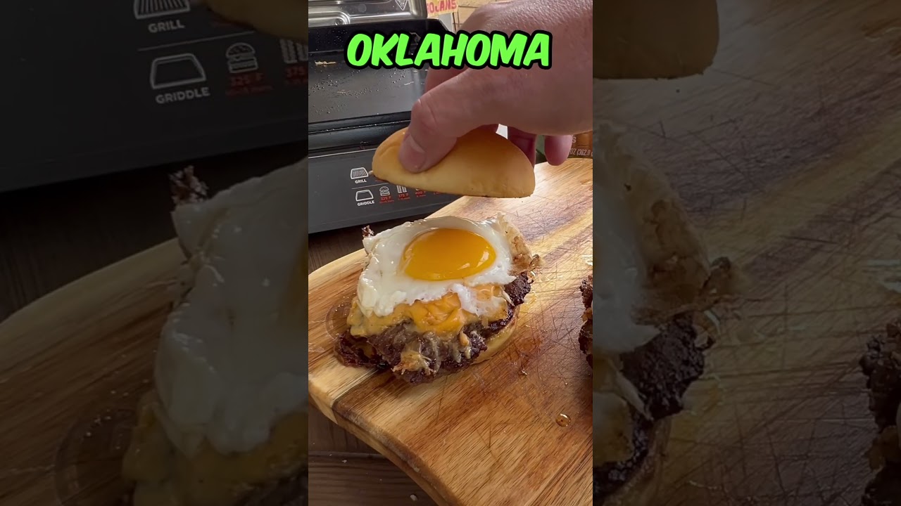 Oklahoma Onion Breakfast Smashburgers! #shorts