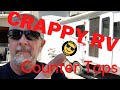 RV Countertops replace it easily with Corian. RV Renovation RV remodel on a budget travel trailer