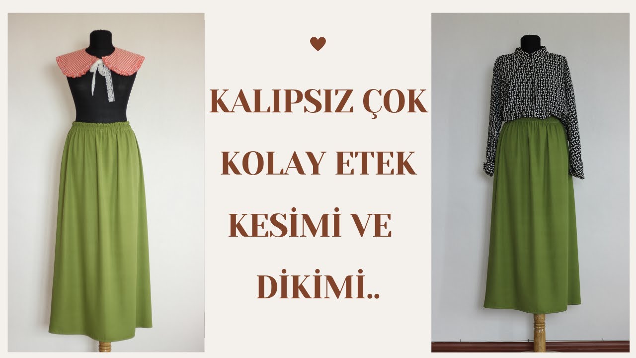 KALIP KULLANMADAN ÇOK KOLAY LASTİKLİ ETEK DİKİYORUZ...