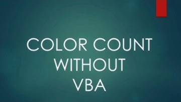 #Shorts Colour count in Excel without VBA (  visual basic application ) Excel Trick subscribe & like