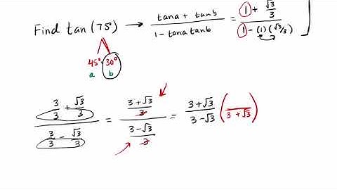 How to use the sum and differences formulas for Tangent